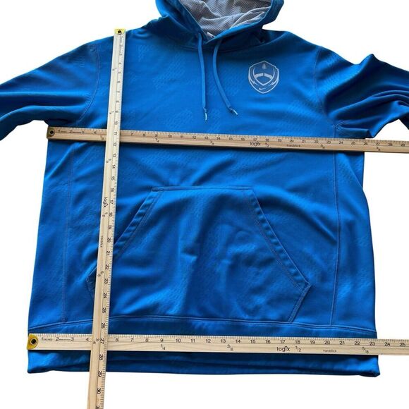 Nike Therma Fit Active Hoodie Pullover Sweatshirt Football Logo Blue Gray XL - Picture 4 of 11